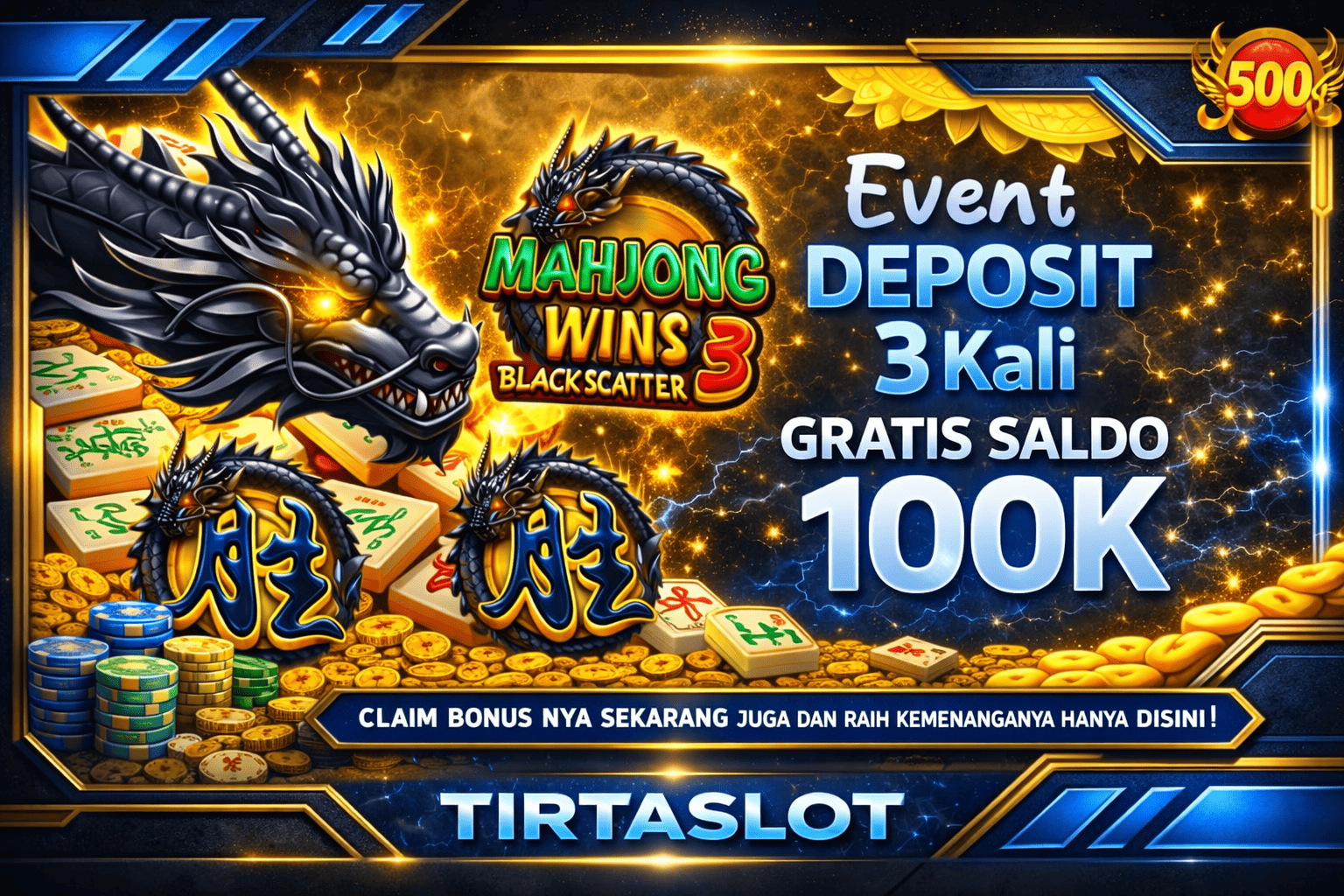 EVENT DEPOSIT 3 KALI GRATIS SALDO 100K